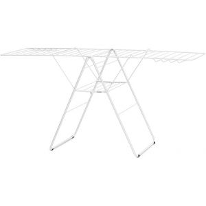 Séchoir à Linge HangOn Étendoir Linge Intérieur en Métal Séchoir Étendoir Pliable avec 8 Crochets pour Cintre pour Petits et Grands Articles Facile à Déplacer 25m White - Neuf