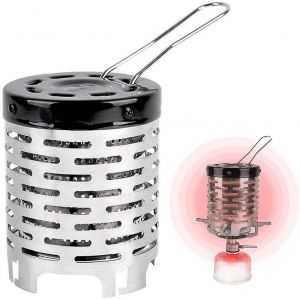 Mini Chauffage De Camping &Agrave; Gaz Portable, Id&eacute;al Pour Le Camping Ou Les Tentes. Couvercle En Acier Inoxydable. - Neuf