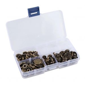 Cuivre Attaches Pression Boutons-pression Poppers Boucle V&ecirc;tements Color&eacute;s Boutons-pression Ensemble d'outils (Bronze) - Neuf