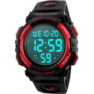 Eryi-Digital Sport Etanche Montre Plastique Lunette Et Caoutchouc Bande Led Electronique Outdoor Tactique Militaire Quartz Montres Bracelet Grand Numérique - Neuf