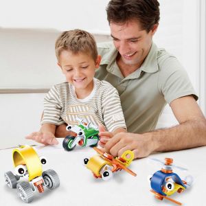 Children's Science And Education Disassembly Screw Car Detachable Puzzle Assembly DIY Soft Rubber Assembly Toy Car - Neuf