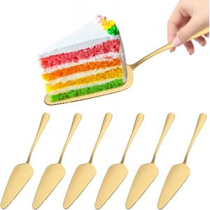 Lot De 6 Pelle À Gâteau 23 Cm - Pelle À Tarte En Acier Inoxydable, Pelle À Tarte Et Gâteau Avec Bord Dentelé Fin, Pelle À Pizza Ensemble Couverts Couteau À Gâteau Pour Fête Restaurant Cuisine(Argenté) - Neuf