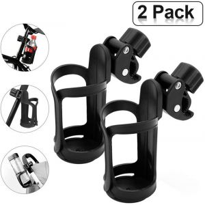 Pack De 2 Universel 90° Rotatif Support De Tasse Pour Les Différentes Poussettes, Poussettes Parapluie, Poussette, Chariot, Lit Bébé, Tout-Petit Tricycle, Vélo, Etc. - Neuf