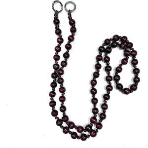 Kal-Chaîne De Téléphone Portable Avec Perles En Bois Multicolores - 120 Cm - Amovible - Universel - Anti-Perte - Pour Téléphone Portable - Pour Femme Et Fille - Chocolat - Neuf