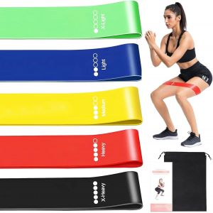 5 Pieces Elastic Bodybuilding 5 Levels Of Strength Latex Resistance Band With Carry Bag And Instructions,Gym Accessories For Bodybuilding,Pilates Yoga - Neuf
