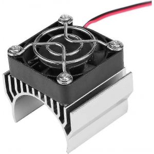 540/550/3650 Dissipateur de chaleur de moteur avec ventilateur de refroidissement, accessoire de dissipateur de chaleur pour moteur de voiture &eacute;lectrique Rc &agrave; l'&eacute;chelle 1/10 (argent) Crjjkoy - Neuf