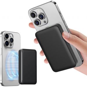 SJZG-Mag-Safe Banque D'Alimentation Sans Fil Pour Iphone, Charge Rapide 10 000 Mah, Chargeur De T&eacute;l&eacute;phone Portable Magn&eacute;tique Puissant, Fabriqu&eacute; En Alliage, Batterie Pd Usb-C 22,5 W Pour Iphone 16/15 - Neuf