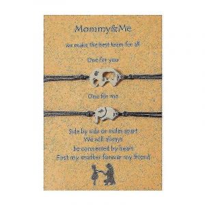 2 Pcs Européens Et Américains En Acier Inoxydable Hollow Bear Elephant Bracelets - Neuf
