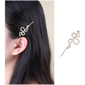 Kal-Pince &Agrave; Cheveux Serpent En Cristal Barrette Pince &Agrave; &Eacute;pingles &Agrave; Cheveux Serpent En M&eacute;tal Pince &Agrave; Cheveux Animal Punk Pince &Agrave; Cheveux Accessoires De Cheveux D&eacute;coratifs Pour Femmes Et Filles - Neuf