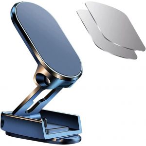Kalanka-Support Magnetique Téléphone Voiture Multifonction Métal Aimant Téléphone Voiture Base Pliable 360° Universel Porte Portable Voiture Pour Tableau De Bord Compatible Avec Pour Tous Les Smartph - Neuf