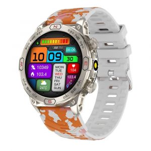 Montre Connect&eacute;e &Eacute;cran Couleur Bluetooth Appels Sant&eacute; Camouflage Orange Orange 2 Yonis - Neuf