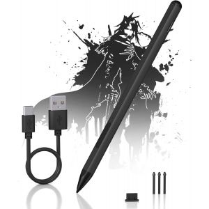 Stylet Pour Microsoft Surface,Magnétique 4096 Pression,Chargement Usb-C,Fonction Clic Droit Et Effacement,Rejet De La Paume,Pour Surface Pro 11/10/9/8/7/6/5/4/3/X,Surface Go/Book/Studio - Neuf