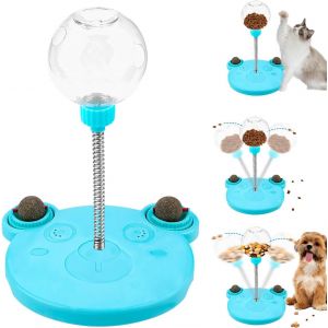 Letnerny-Jouet Pour Chat, Jouet Distributeur Croquette Chats, Jouet Interactif Pour Chien, Jouet De Puzzle Pour Chiot Chaton Boule Herbe A Chat, Leak Therapy Ball Pet Feeder Toys (A) - Neuf