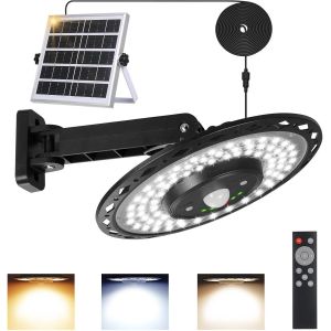 Lampe Solaire Suspendue Pour Extérieur, 180 Led, Batterie 4400 Mah, Avec Câble De 5 M, Étanche Ip65, Détecteur De Mouvement, 5 Modes, Pour L'intérieur Et L'extérieur, Jardin, Camping - Neuf