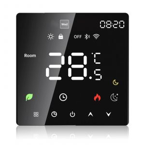 Thermostat WiFi &agrave; commande tactile avec &eacute;cran couleur Dispositif de contr&ocirc;le durable du chauffage par le sol pour le chauffage de l'eau de l'appartement - Neuf