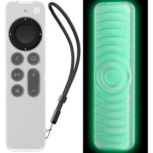 Étui Pour Apple Tv 4K Hd Siri Remote 3E Génération (2022) / Apple Tv Siri Remote 2E Génération (2021) Léger, Mince, Silicone Sans Rayures, Absorption Chocs, Accès Complet À Toutes Fonctions - Neuf