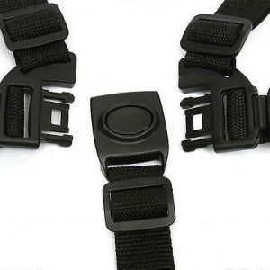 Nouveau Produit,Ceinture De Sécurité Pour Enfant À 5 Points,Ceinture De Sécurité Pour Bébé À Crochet Rotatif Réglable Pour Chaise Haute De Poussette (Noir) - Neuf