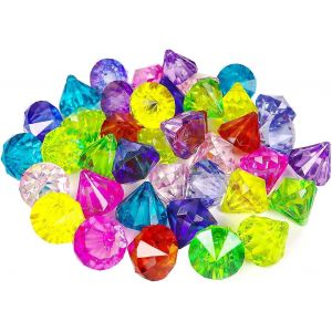 Pierres Pr&eacute;cieuses En Diamant Acrylique,Pierres Pr&eacute;cieuses Multicolores Pour Les Enfants,Tr&eacute;sor De Bijoux Artificiels De Pirate De F&ecirc;te - Neuf