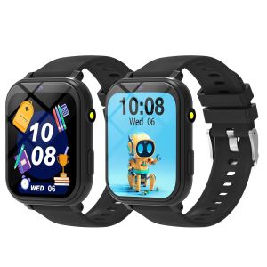 Nouveaux Enfants Smartwatch Jeux Hd Caméra Frontale Surveillance Du Sommeil Lampe De Poche Électronique Écran Tactile Alarme Calculatrice Cadeau Garçons Filles.Double Black.Kids Games Watch - Neuf