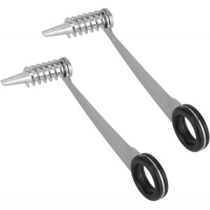 2 x Stainless Steel Spiral Spiralizer Portable Kitchen Utensils for Vegetables Cucumbers Potatoes Carrots (Silver,Black) - Neuf