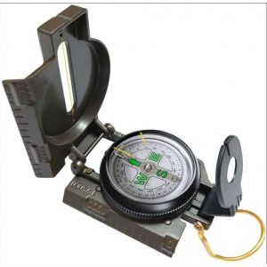 Boussole Militaire Avec Télémètre, Boussole De Randonnée, Boussole Ultra-Légère Et De Haute Précision Avec Sac Pour La Chasse Et Le Camping - Olive - Neuf