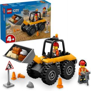 KALANKA-City La chargeuse de Chantier Jaune - Véhicule de Construction pour Jeunes Enfants avec 2 minifigurines d¿ouvriers et des Accessoires - Cadeau Montessori pour garçons et Filles dès 4 Ans 6045 - Neuf