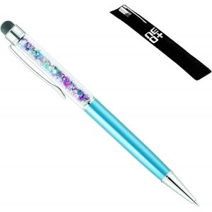 QUALITÉ 2 - en - 1 écran Tactile capacitif Stylet et Stylo à Bille avec Cristaux (Bleu Clair Rainbow) - Neuf