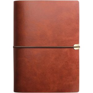 Teppc-Agenda Cuir Rechargeable, Carnet De Notes Cuir &Agrave; Spirales, Portabl Journal De Voyage En Cuirs, Carnet De Notes A5 Vintage, Journal Intime En Cuirs Vierge, Pour Fille Gar&ccedil;on Ami Proche, 23x17cm, - Neuf