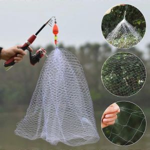 1pcsfilet De Pêche Filet De Perle Lumineuse Filet De Poisson De Mer Piège Collant Maille Filet De Lancer Pêche Pêche Printemps Feeder Piège Outils - Neuf