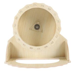 Roue De Course En Bois Pour Petits Animaux (Gerbilles, &Eacute;cureuils, H&eacute;rissons) - Jouet D'exercice Durable, Silencieux Et Amusant - Neuf
