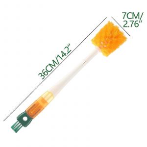Brosse de lavage de tasse multifonction &agrave; long manche Brosse de nettoyage Brosse de tasse cinq en un Brosse &agrave; bouteille Brosse &agrave; paille Carotte - Neuf