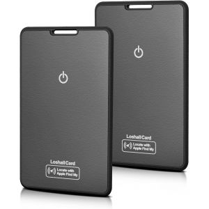 NouvelHorizonstore-Lot de 2 cartes de suivi pour portefeuille - Compatible avec Find My App (iOS seulement, Android Not Supported), carte &iquest;&iquest; puce fine IP67 (non rechargeable) pour portefeuille, valise - Neuf