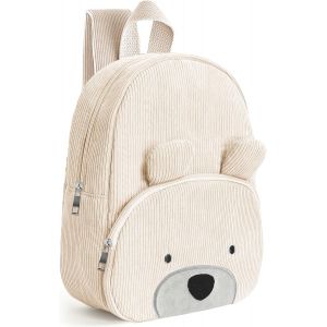 KALANKA-Sac a Dos Enfant Maternelle Velours Côtelé Ours,Générique Cartable Fille Primaire,Cartable Scolaire Maternelle Sac à Dos Mignon,Sac à Dos Scolaire Animaux pour garçons Filles Jardin Petit Our - Neuf