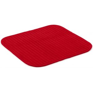 KAL-- Tapis De Bain Doux Antidérapant, 100% Polyester, 50 X 45 Cm - Bordeaux - Neuf