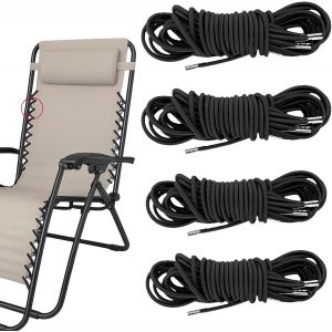 Chenquansarl-4 Pièces Cordon Élastique Universelle, Corde Élastique Remplacement, Zero Fil, Pour Transat Jardin Extérieur - Fauteuil Relax Jardin - Transat Cha Longue - Fauteuil - Neuf