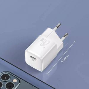 Baseus 20W USB C chargeur Portable Type C chargeur Support PD charge rapide pour iPhone 15 14 13 12 11 Pro Max 8 Plus chargeur rapide--20W Mini White - Neuf