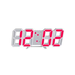 Horloge murale num&eacute;rique LED 3D avec contr&ocirc;le par application et fonction minuterie, alimentation USB, format 12/24 heures - Neuf