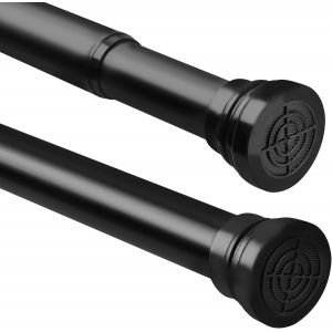 Tringle à rideau de douche extensible sans perçage, 76-132 cm, convient pour salle de bain, vestiaire, balcon (diamètre 25 mm) - Neuf