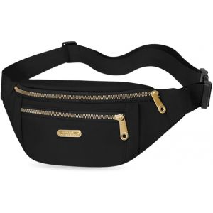 JEXNOVASHOP-Sac Banane Waterproof Bandouli&egrave;re Homme, Sacoche pour l&iquest;Exterior, Sport Waist Pack R&eacute;glable avec Ceinture - Neuf