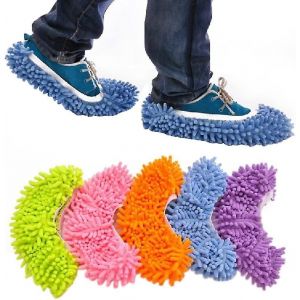 Chaussons Dépoussiérants En Chenille - Couvre-Chaussures Réutilisables Pour Un Nettoyage Facile, 5 Paires De Couleurs Variées - Neuf