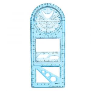 Règle Géométrique Multifonctionnelle,Modèle De Dessin Géométrique,Outil De Mesure Pour Étudiant,Règle De Mesure D'architecture De Bureau - Type Junior-2 - Neuf