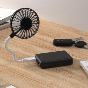 Ventilateur USB 5V 1A petit ventilateur personnel col Flexible pour ordinateur Portable ou PC polyvalent,Mini ventilateur USB d'été Portable câble pliable - Noir 35x8x2.8cm - Neuf