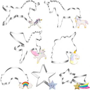 Emporte-Pi&egrave;ces Licorne &Eacute;toile, 7 Pi&egrave;ces Ensemble Emporte-Pi&egrave;ces Cheval De No&euml;l, Emporte-Pi&egrave;ce Acier Inoxydable T&ecirc;te Cheval, Emporte-Pi&egrave;ce Arc-En-Ciel, Cadeaux Emporte-Pi&egrave;ce Poney Pour Biscuits Enfants - Neuf