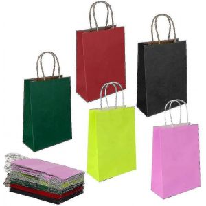 20pcs des Sacs en Papier Avec des Poign&eacute;es,&eacute;paissir Cadeau Bagfor Partie de Faveur de Mariage - Neuf