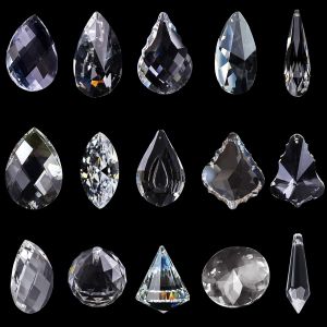 NouvelHorizonstore-Lot de 15 attrape-soleil en cristal - Cristal transparent - Prisme en verre - Pendentif - Lampes Feng Shui - Attrape-soleil - Neuf