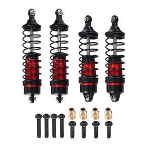 4pcs M&eacute;tal Avant Et Arri&egrave;re Pour Slash 2wd Stampede Hoss 1/10 Rc Voiture Upgrade Pi&egrave;ces, Rouge - Neuf