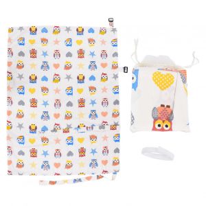Couverture D'allaitement En Coton Epais, Respirante Et Multifonction, Echarpe De Protection Pour L'allaitement, Motif Hibou - Neuf