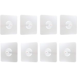 8 Pièces Clou Auto-Adhésif en crochets,Clous de suspension collants,Crochet à vis Mural sans Poinçon,pour salle de Bain,Cuisine - Neuf