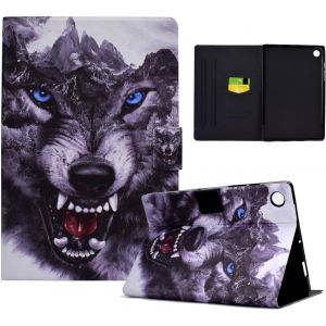 Étui Pour Samsung Galaxy Tab A9+/Samsung Galaxy Tab A9 Plus 11.0 Sm-X210/X215/X216b Coque Tablette Samsung A9 Plus Avec Fonction Veille/Réveil Auto Béquille Housse Chien-Loup - Neuf