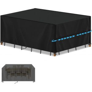 Housse Salon De Jardin Exterieur Impermeable Housse De Protection De Table Extérieur 420d Oxford Tissu Housse Pour Meuble De Jardin Protection Canape Jardin Anti-Uv Au Vent 180x90x75cm - Neuf